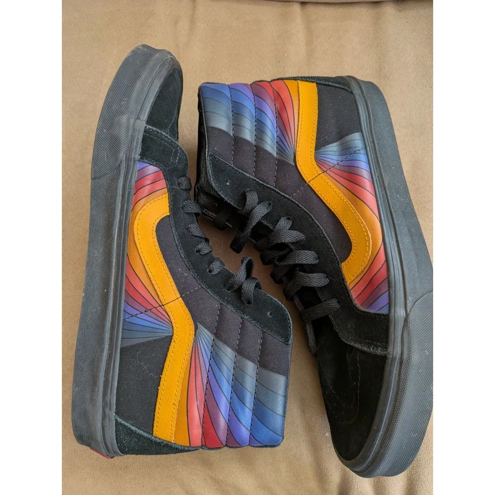 VANS Sk8-Hi Reissue Refract Black/Multi Men's 11.5 **RARE** NEW